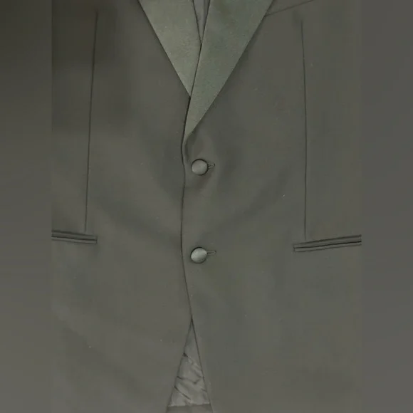 NEW VALENTINO Italy Black 2 Button 100% wool dinner tuxedo jacket Size 42 $4850 - Picture 3 of 12